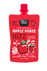 Fruit Hitz Strawberry apple puree pouch, front view of new packaging