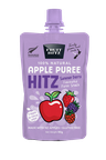 Fruit Hitz Summer Berry apple puree pouch, front view of new packaging